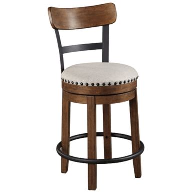 image of Brown Valebeck UPH Swivel Barstool (1/CN) with sku:d546-424-ashley