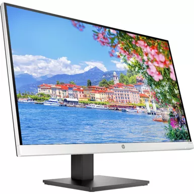 image of HP - 27" IPS LED QHD Monitor with Adjustable Height (HDMI, VGA) - Silver & Black with sku:bb21628214-bestbuy
