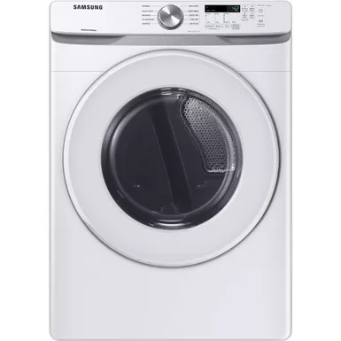 image of Samsung - 7.5 Cu. Ft. Stackable Electric Dryer with Sensor Dry - White with sku:dve45t6000w-electronicexpress