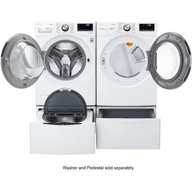 Alt View Zoom 24. LG - 7.4 Cu. Ft. Stackable Smart Gas Dryer with Steam and Built In Intelligence - White