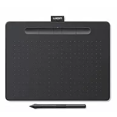 image of Wacom - Intuos Graphic Drawing Tablet for Mac, PC, Chromebook & Android (Medium) with Software Included (Wireless) - Black with sku:bb20950187-bestbuy