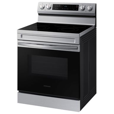 Alt View Zoom 16. Samsung - 6.3 cu. ft. Freestanding Electric Range with Rapid Boil™, WiFi & Self Clean - Stainless steel