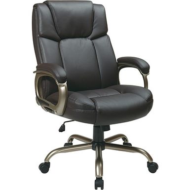 image of Office Star Executive Big Man's Espresso Eco Leather Chair - Exec Big Man's Chair - Espresso/Cocoa with sku:xbgss_eqxi1cdrh7lhlfnw-off-ov