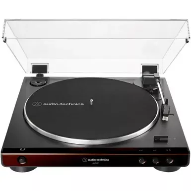 image of Audio-Technica - Stereo Turntable - Brown/Black with sku:bb21288384-bestbuy