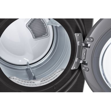 Alt View Zoom 15. LG - 7.4 Cu. Ft. Stackable Smart Gas Dryer with Steam and Built-In Intelligence - Black steel