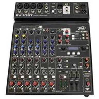 image of Peavey PV10BT 10 Channel Stereo Mixer with Compression and Bluetooth with sku:pea-03612790-guitarfactory