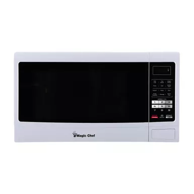 image of Magic Chef 1.6 cu. ft. White Countertop Microwave Oven with sku:mcm1611w-magicchef