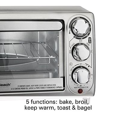 image of Hamilton Beach 31143 - electric oven - stainless steel with sku:b06x3t8d1r-ham-amz