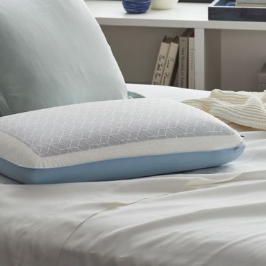 image of Sealy DuoChill Cooling Memory Foam Bed Pillow with Anti-Microbial Cover - Standard with sku:f01-00606-st0-tsi