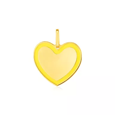 image of 14k Yellow Gold and Yellow Enamel Heart Pendant with sku:d85106978-rcj