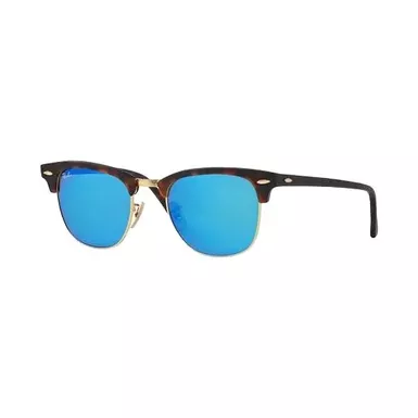 Ray-Ban Clubmaster Sunglasses (RB3016-114517, Havana/Blue Mirror)