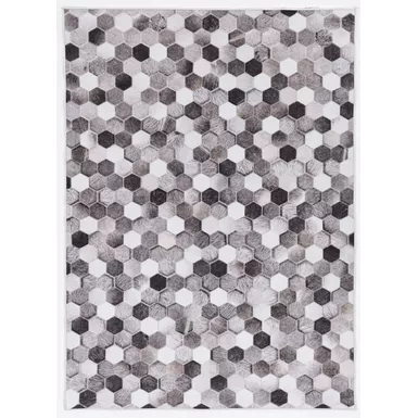 Laurob Gray And Ivory 3X5 Area Rug