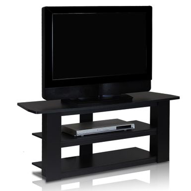 Furinno Parsons Black/Grey MDF 42-inch TV Entertainment Center - Black