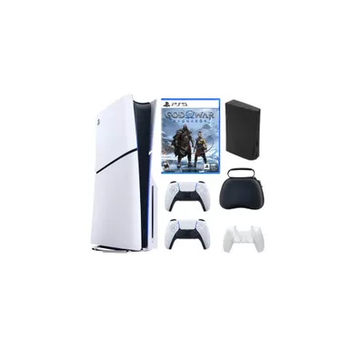 Playstation 5 Slim + God of War Bundle with Extra Controller, Accessories