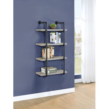 image of 24-inch Wall Shelf Black and Grey Driftwood with sku:804416-coaster