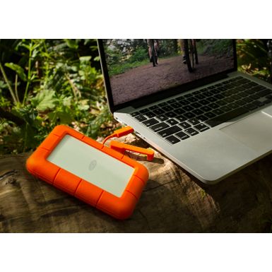 Alt View Zoom 14. LaCie - Rugged 1TB External USB-C, USB 3.1 Gen 1 Portable Hard Drive - Orange/Silver