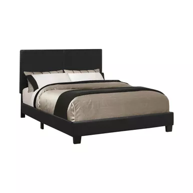 Mauve Bed Upholstered Queen Black