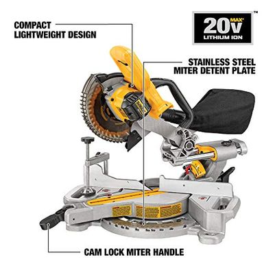 image of DEWALT DCS361B 20V Max Cordless Miter Saw (Tool Only) with sku:b00yewx4sk-dew-amz