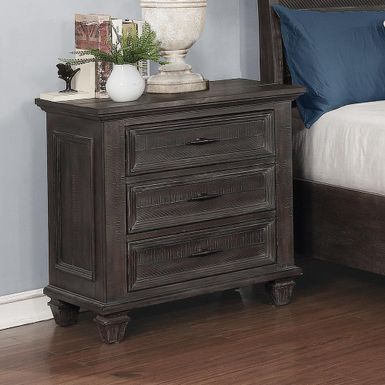 image of Atascadero 3-drawer Nightstand Weathered Carbon with sku:222882-coaster