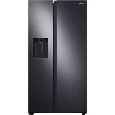 Samsung - 27.4 cu. ft. Side-by-Side Refrigerator with Large Capacity - Black Stainless Steel