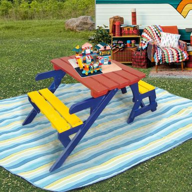 image of All in one Kids Multi Functional Arm Chair, Table and 2 Benches - Colorful with sku:2slg1ljz5gmdqe_28a51mastd8mu7mbs--ovr