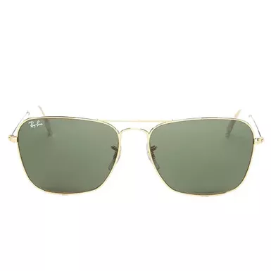 Ray-Ban Caravan Sunglasses (RB3136-001-58-15, Gold/Green Classic)