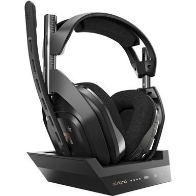 image of Astro Gaming - A50 Wireless Dolby Atmos Over-the-Ear Gaming Headset for Xbox Series X|S, Xbox One, and PC with Base Station - Black with sku:bb21235628-6349970-bestbuy-logitech