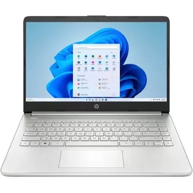 image of HP - 14" Laptop - Intel Celeron - 4GB Memory - 128GB eMMC - Natural Silver with sku:bb22252435-bestbuy
