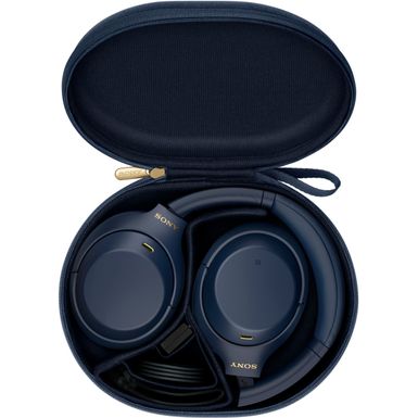 Alt View Zoom 13. Sony - WH-1000XM4 Wireless Noise-Cancelling Over-the-Ear Headphones - Midnight Blue