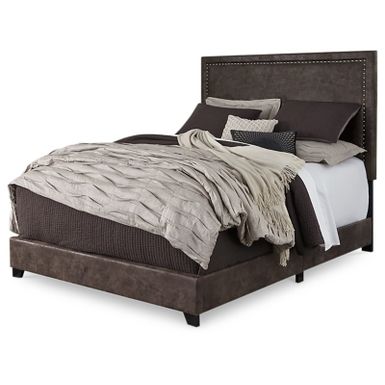 image of Brown Dolante Queen Upholstered Bed with sku:b130-281-ashley
