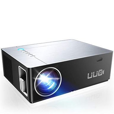 image of UUO Native 1080P Projector P6 Upgraded Projector,Support 4K HD Video 300" Display Zoom ±50° Digital Keystone,Compatible with TV Stick,PS4,X-Box,Laptop,iPhone Android for Home Theater(Brushed Silver) with sku:b08138dgry-uuo-amz
