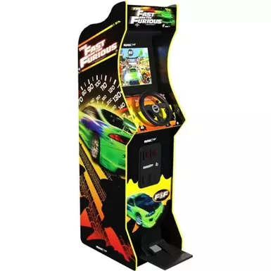 image of Arcade1Up - The Fast & The Furious Deluxe Arcade Game - Black with sku:bb22126797-bestbuy