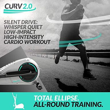 Bluefin Fitness CURV 2.0 Elliptical Cross Trainer | Home Gym | Exercise Step Machine | Air Walker | Compact | Kinomap | Live Video...