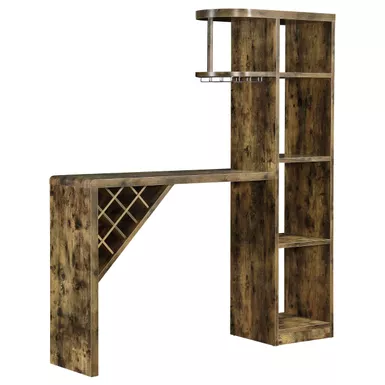image of Belvedere 5-shelf Bar Table Storage Antique Nutmeg with sku:182127-coaster