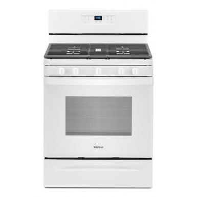 image of Whirlpool 5 Cu. Ft. White Gas Range With Center Oval Burner with sku:wfg525s0jwh-abt