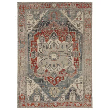 Koval Ivory And Blue 8X10 Area Rug