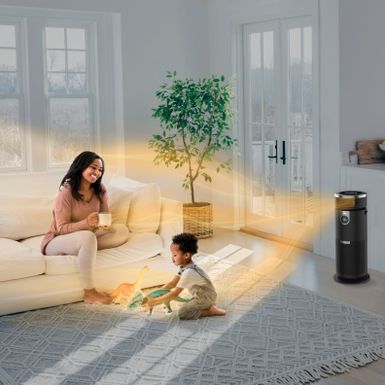 Alt View Zoom 12. Shark - 3-in-1 Max Air Purifier, Heater & Fan with NanoSeal HEPA, Cleansense IQ, Odor Lock, for 1000 Sq. Ft - Charcoal Gre
