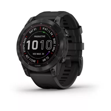 Garmin - fnix 7 Sapphire Solar GPS Smartwatch 47 mm Fiber-reinforced polymer - Black DLC Titanium