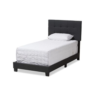 image of Taylor & Olive Tuxbury Upholstered Twin Platform Bed - Charcoal with sku:g6ruwvrchds4rbupesf6mastd8mu7mbs-overstock