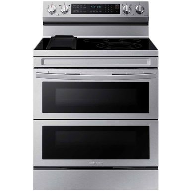 image of Samsung NE63A6751SS /6.3 Cu. Ft. Stainless Steel Smart Freestanding Electric Range with sku:ne63a6751ss-electronicexpress