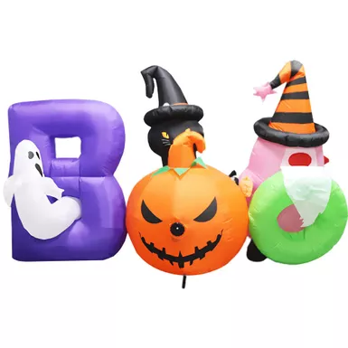 5-Ft. Tall Pre-lit Musical Inflatable Boo Sign