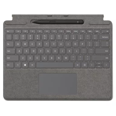 image of Microsoft Surface Pro Signature Keyboard with Slim Pen 2, Platinum with sku:9kx567-ingram
