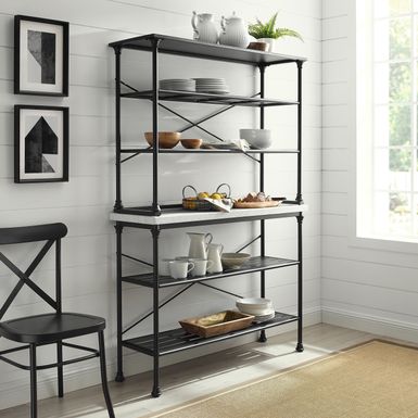 Carbon Loft Davidson 2-piece Baker's Rack Set - Matte Black