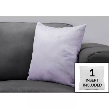 image of Pillows/ 18 X 18 Square/ Insert Included/ decorative Throw/ Accent/ Sofa/ Couch/ Bedroom/ Polyester/ Hypoallergenic/ Purple/ Modern with sku:i-9324-monarch