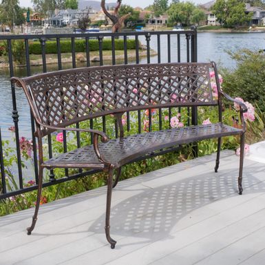 image of Sebastian Sector Bench by Christopher Knight Home - Brown with sku:nnqy3ps5g_pgrbzce7wvnwstd8mu7mbs-overstock