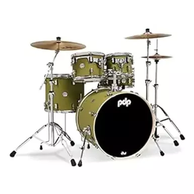 image of Pacific Drums & Percussion Drum Set Concept Maple 5-Piece, Satin Olive Shell Pack (PDCM2215SO) with sku:b086rfj63m-amazon