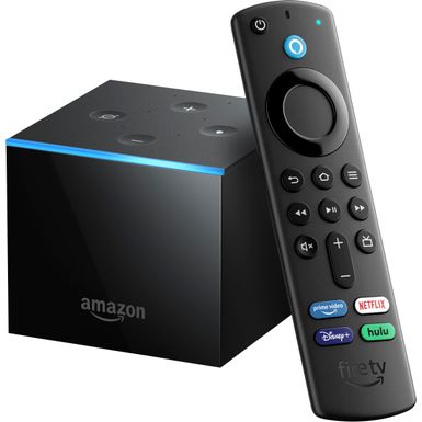 image of Amazon - Fire TV Cube 2nd Gen Streaming Media Player with Voice Remote - Black with sku:bb21900110-6480939-bestbuy-amazon