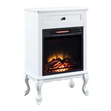 ACME Eirene Fireplace, White Finish