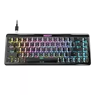 image of ROCCAT - Vulcan II Mini Air 65% Wireless Optical Mechanical Gaming Keyboard with RGB Illumination - Black with sku:bb22146175-bestbuy
