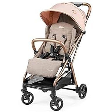 image of Peg Perego Selfie  Self-Folding, Light Weight, Compact Stroller  Compatible with All Primo Viaggio 4-35 Infant Car Seats - Made in Italy - Mon Amour (Beige, Pink, & Rose Gold) with sku:b08pdbl7s4-amazon